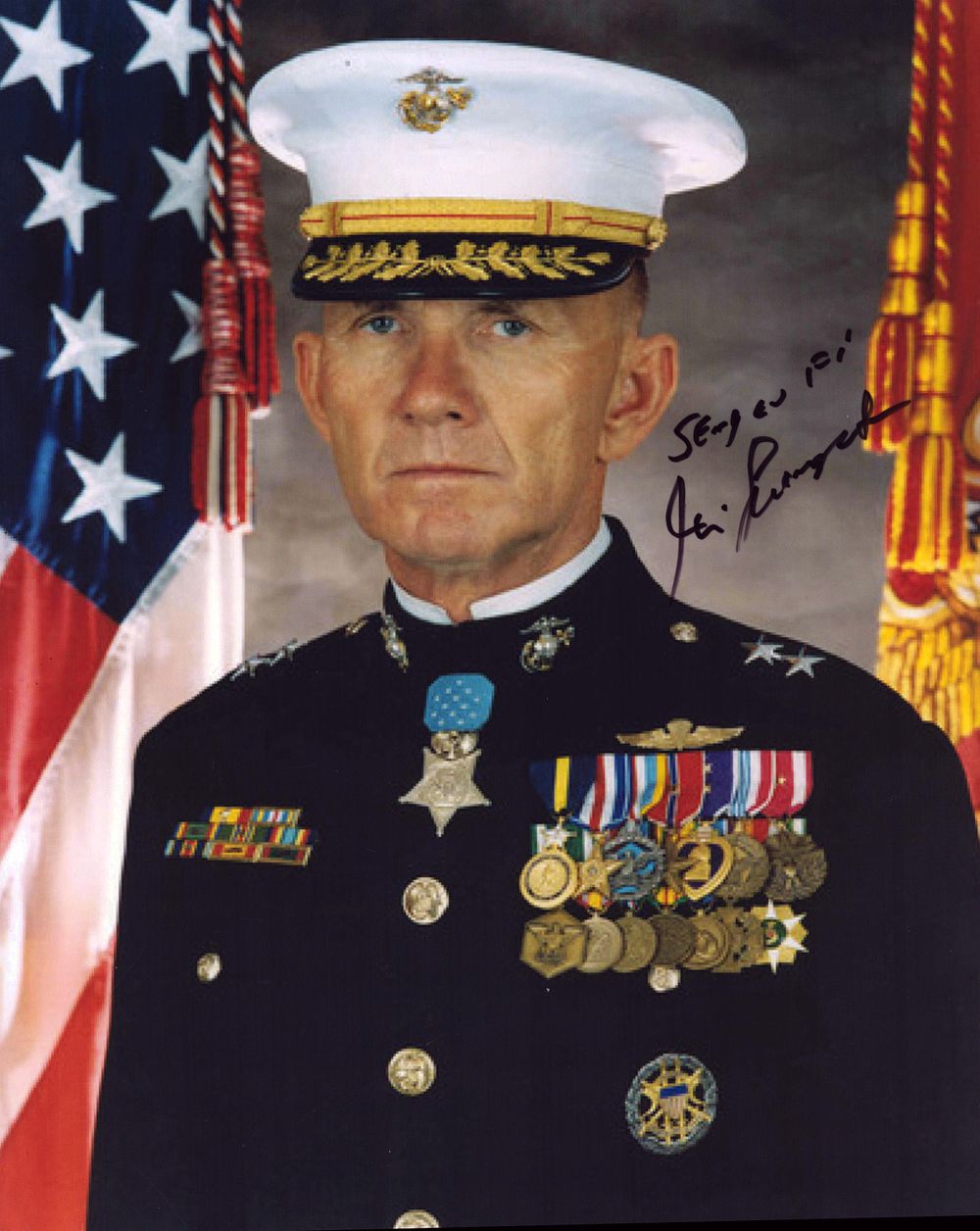 Lot 323: James Livingston signed 10X8 inch colour photo Medal...