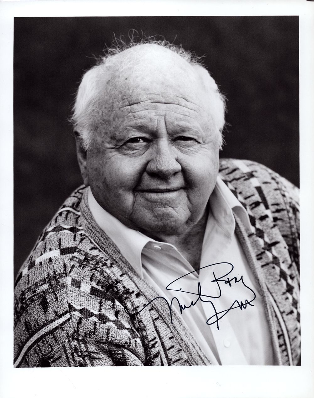 Lot 333: Mickey Rooney signed 10X8 inch black and white...