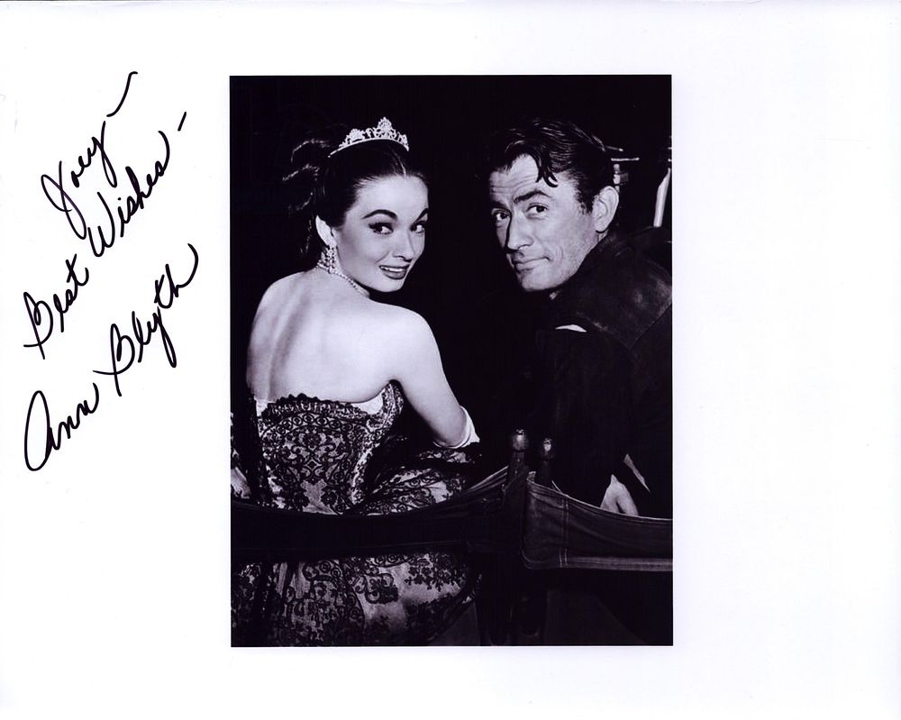 Lot 343: Ann Blyth Signed 10X8 inch black and white...