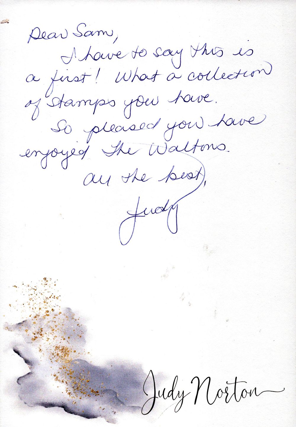 Lot 364: Judy Norton ALS.