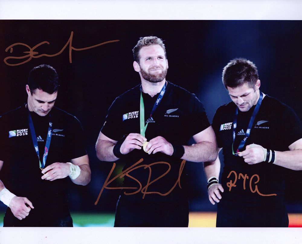 Lot 406: Richie McCaw, Kieran Reid and Dan Carter signed...