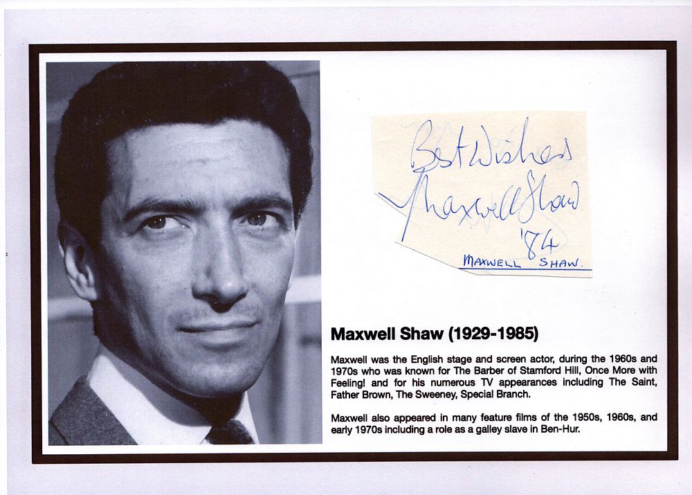 Lot 415: Maxwell Shaw Irregular Cut signature piece attached a...