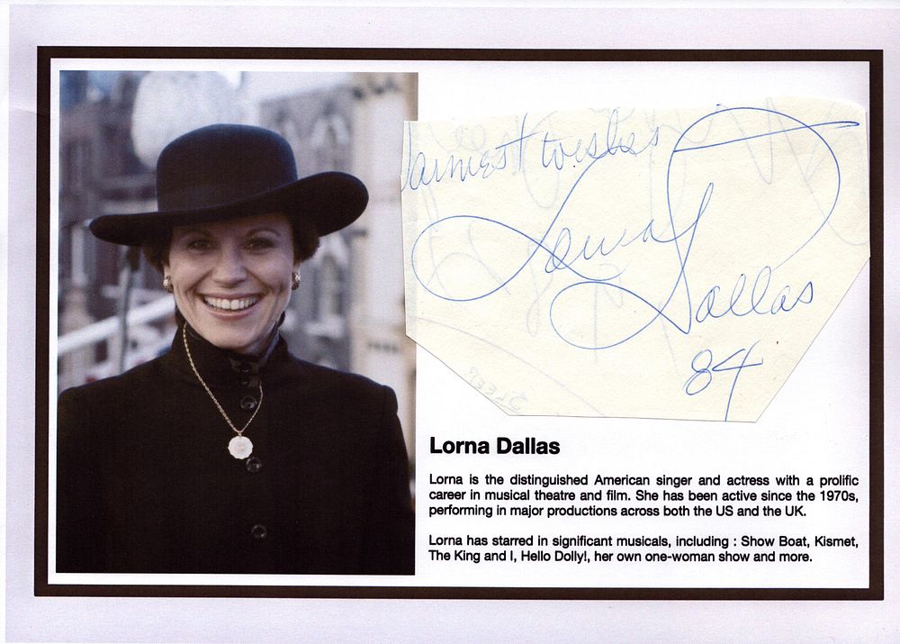 Lot 417: Lorna Dallas Irregular cut signature piece attached to...