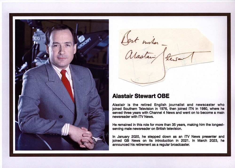 Lot 420: Alastair Stewart Irregular Cut signature piece attached to...