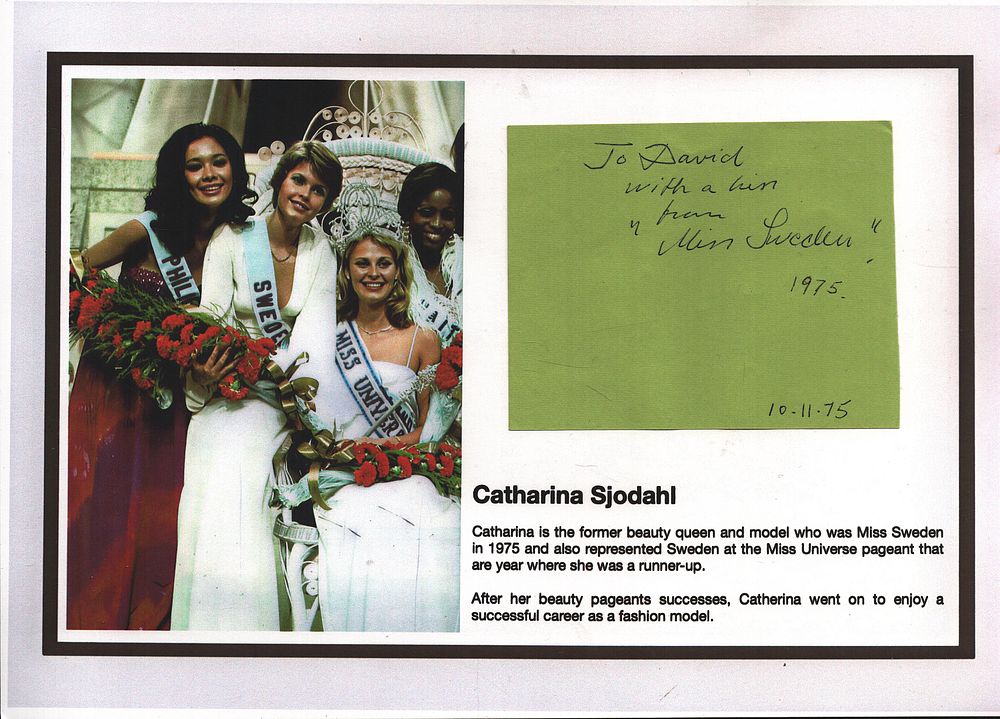 Lot 436: Catharina Sjodahl Signed Album page attached to 12X8...