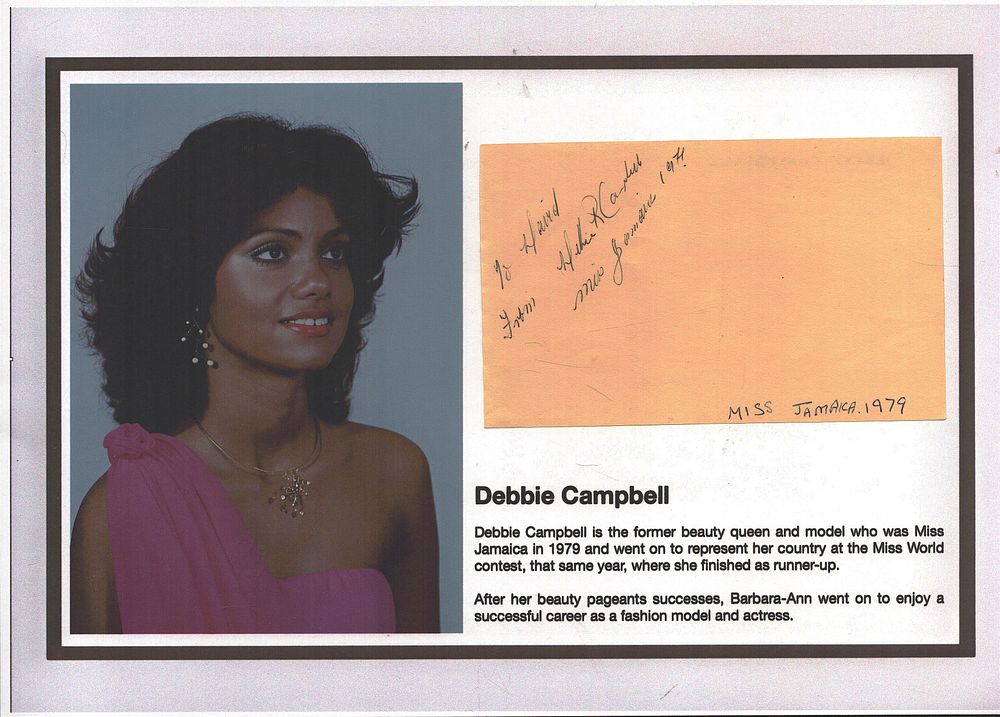 Lot 440: Debbie Campbell Signed Album page attached to 12X8...