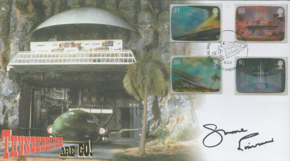 Lot 573: Shane Rimmer signed Thunderbirds are go FDC. Good...