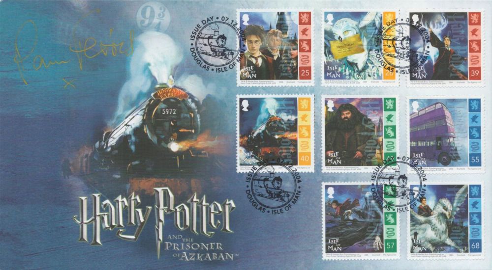 Lot 576: Pam Ferris signed Harry Potter FDC. Good condition....