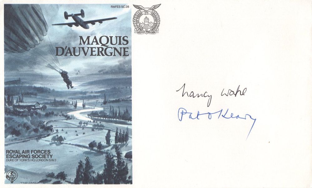 Lot 518: RAF Escaping Society cover signed by resistance agents...