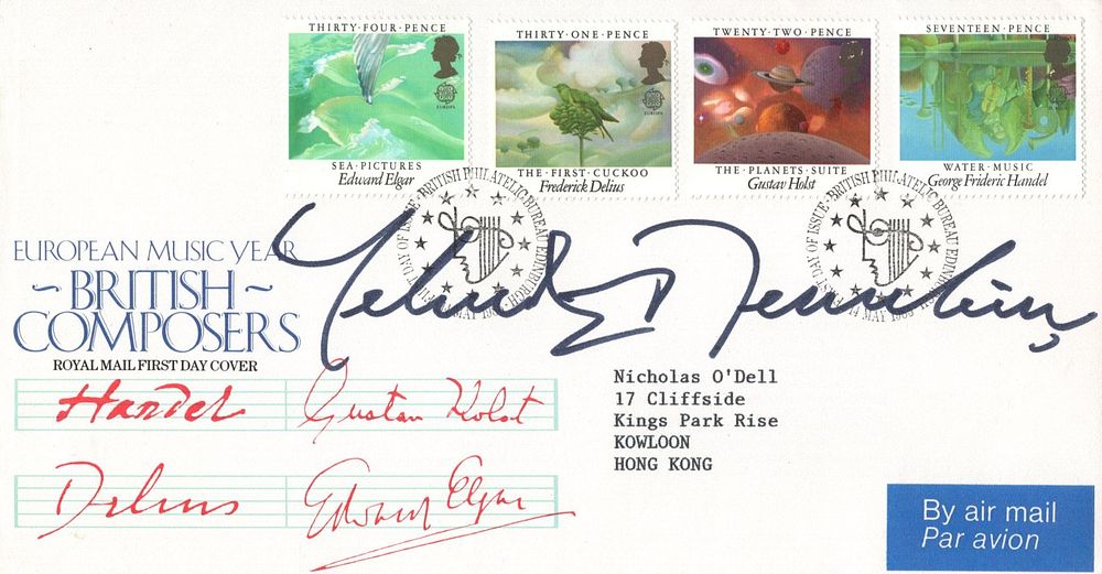 Lot 536: Yehudi Menuhin (1916-1999), legendary violinist signed European Music...
