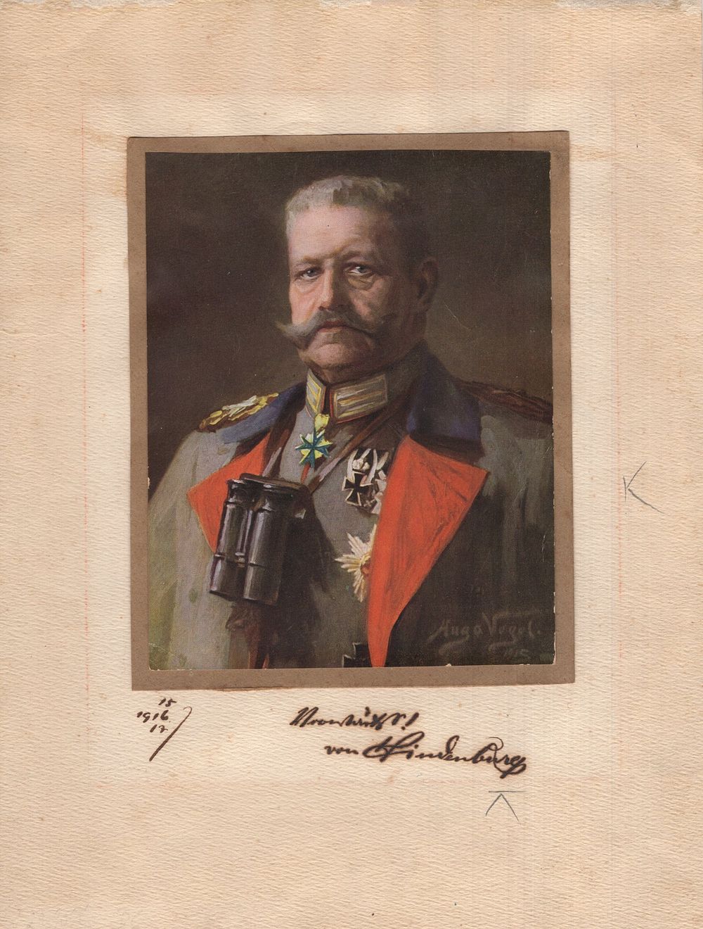 Lot 537: Paul von Hindenburg (1847-1934) signed approx. 8x10 album...