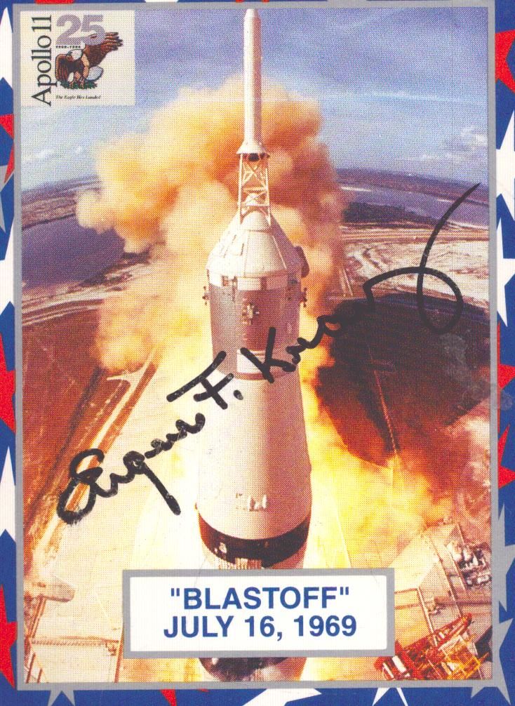 Lot 574: Eugene Krantz signed trading card flight director.