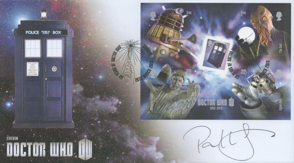Lot 588: Paul McGann signed Doctor Who FDC. Good condition....