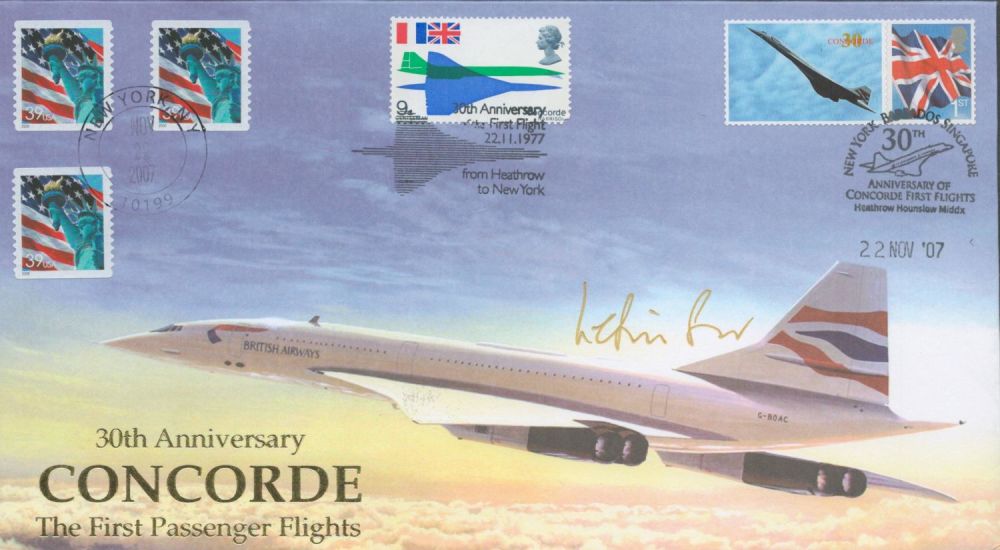 Lot 610: Capt Leslie Scott Signed 30th Anniversary Concorde, First...