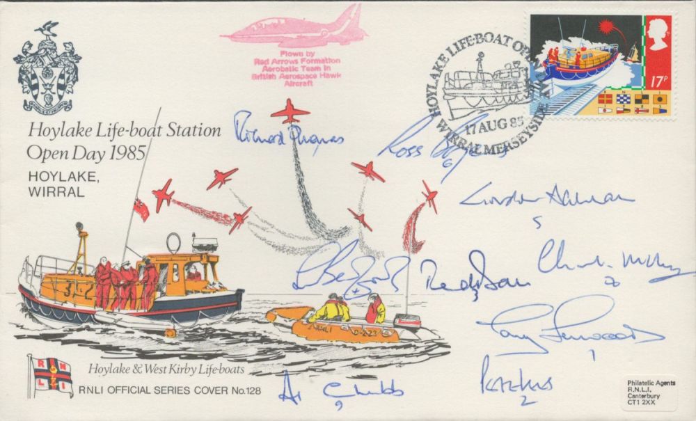 Lot 627: 9 Red Arrow Pilots Signed Hoylake Lifeboat Station...