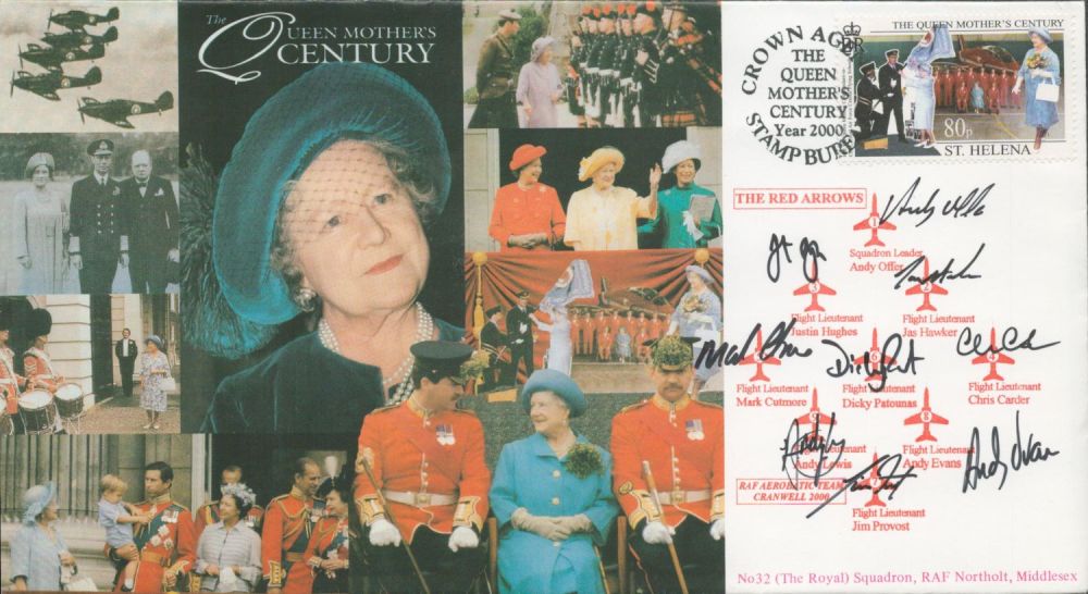 Lot 628: Rare 9 Red Arrow Pilots Signed The Queen...