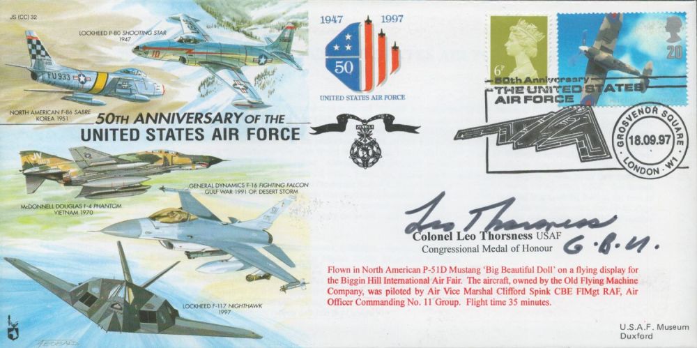 Lot 642: Colonel Leo Thorsness Signed 50th Anniv of the...