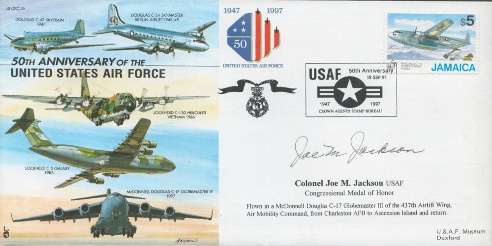 Lot 649: Colonel Joe M Jackson USAF Signed 50th Anniversary...