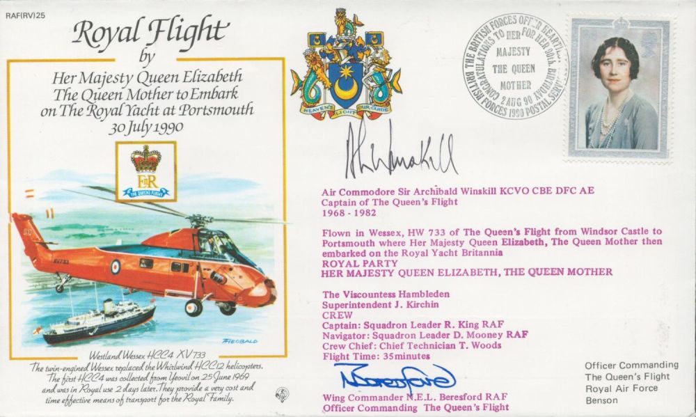 Lot 665: WW2 Air Commodore Sir Archibald Winskill Signed Royal...
