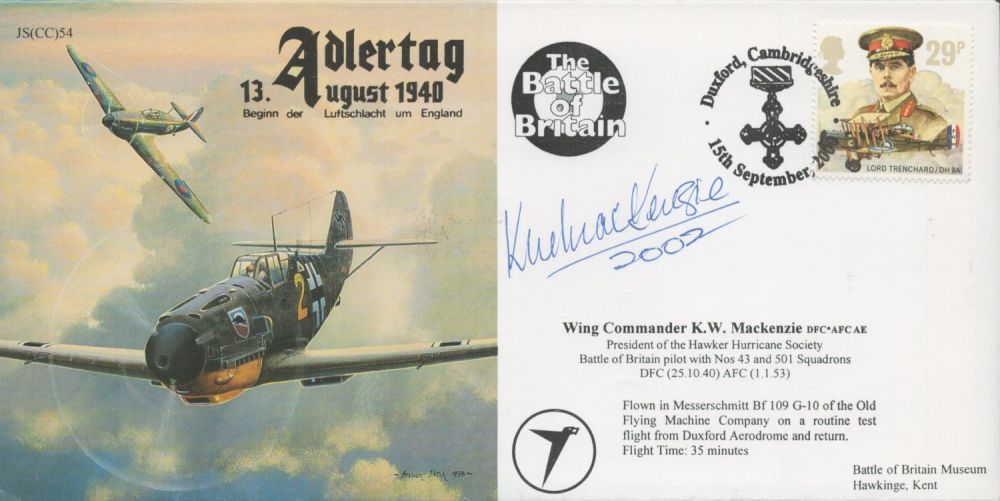 Lot 670: Wg Cdr Ken Mackenzie DFC signed Adlertag 13...