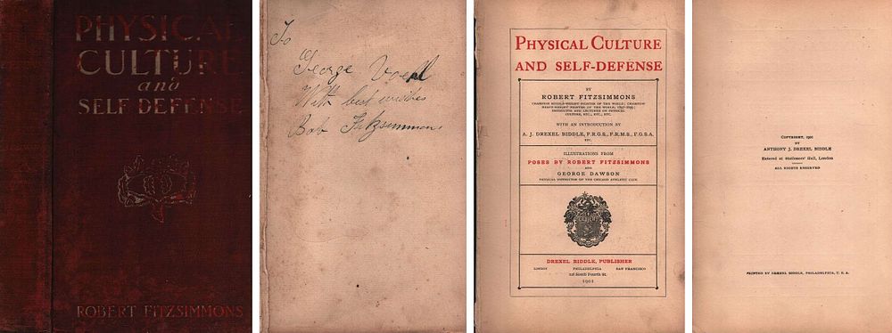 Lot 152: Bob Fitzsimmons signed physical culture and self defence...