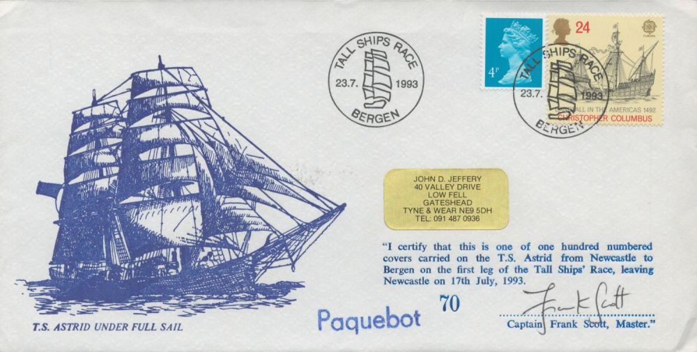 Lot 678: Master Captain Frank Scott Signed T. S. Astrid...
