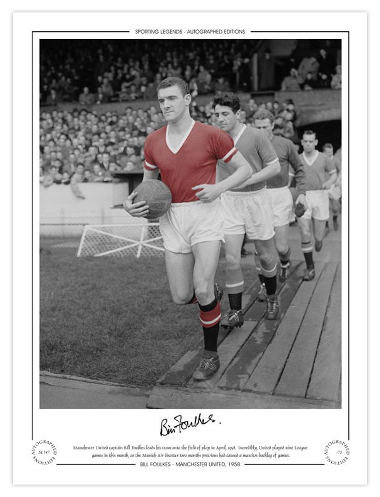 Lot 230: Autographed BILL FOULKES 16 x 12 Limited-Edition :...