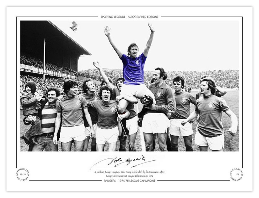 Lot 238: Autographed JOHN GREIG 16 x 12 Limited-Edition :...