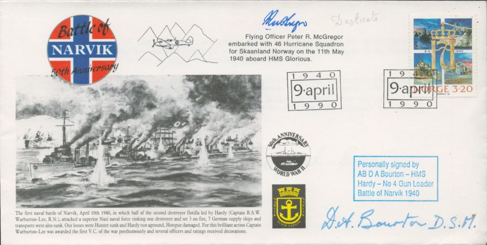 Lot 683: F/O Peter McGregor and AD Bourton Signed Battle...