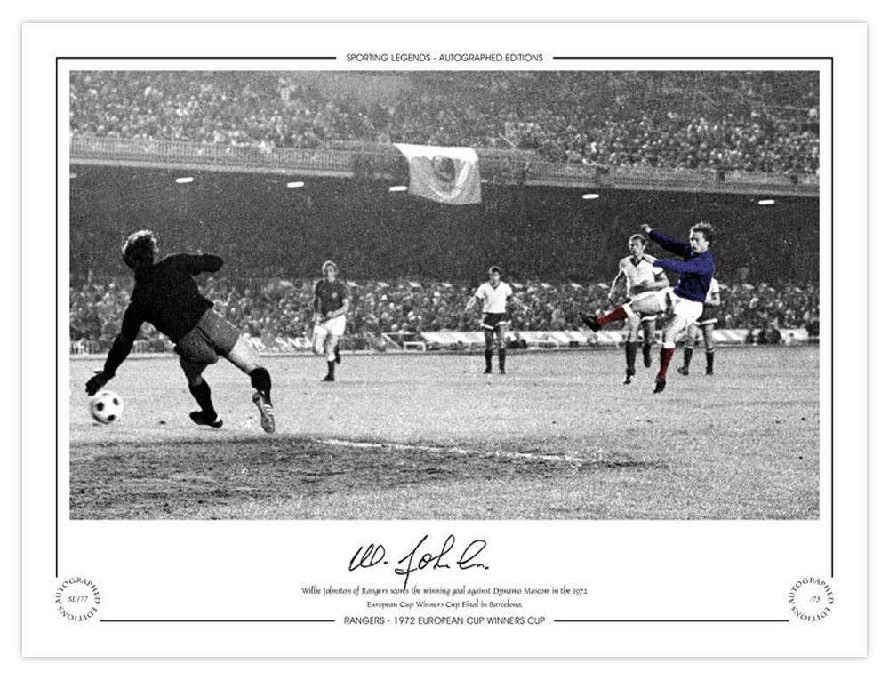 Lot 241: Autographed WILLIE JOHNSTON 16 x 12 Limited-Edition :...