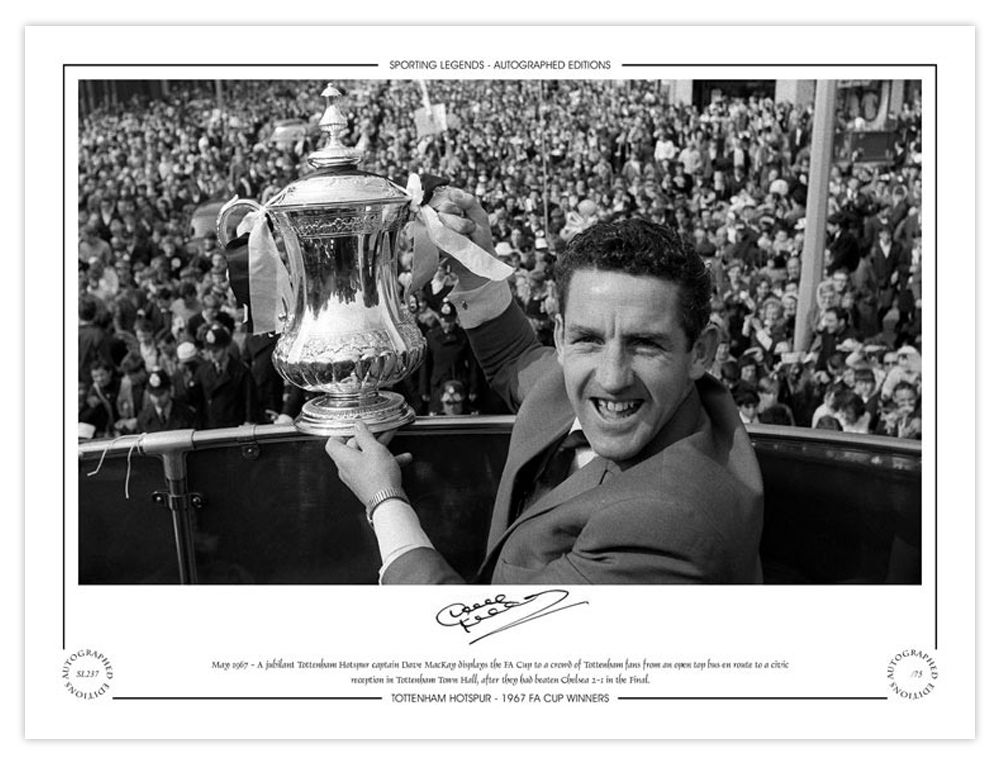 Lot 247: Autographed DAVE MACKAY 16 x 12 Limited-Edition :...