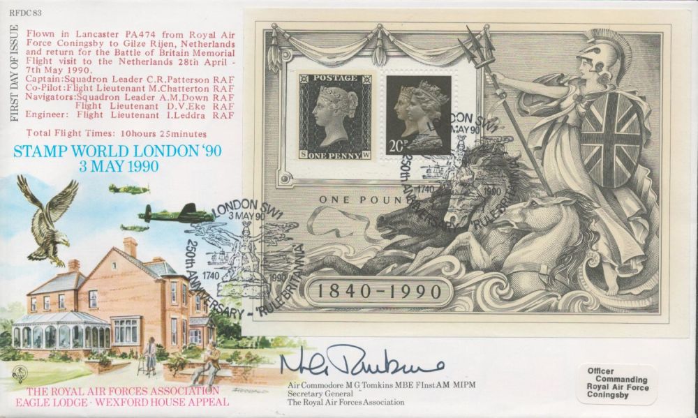 Lot 692: Air Commodore MG Tomkins MBE Signed Stamp World...