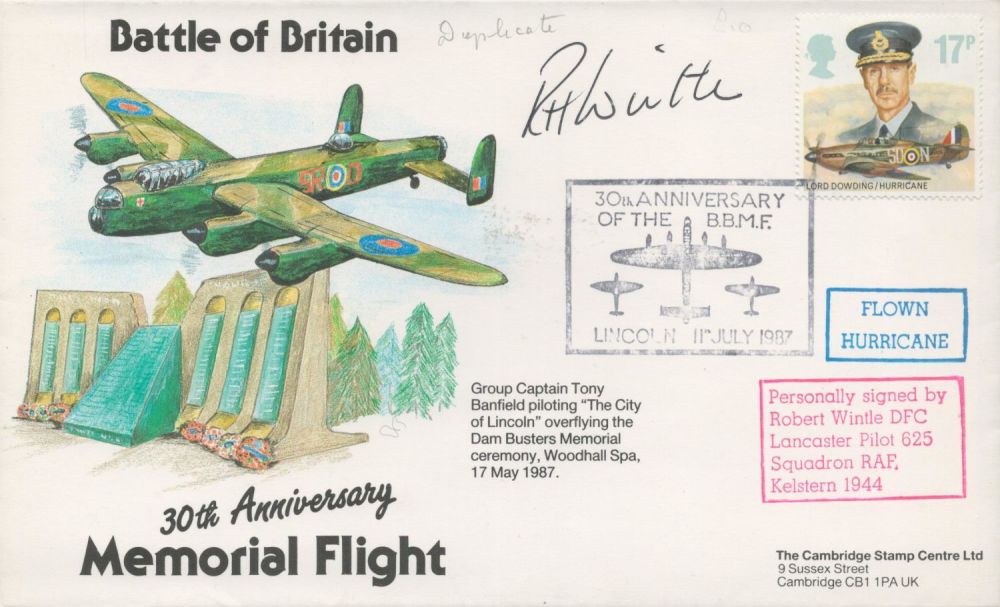 Lot 697: Robert Wintle DFC Lancaster Pilot RAF Signed Battle...