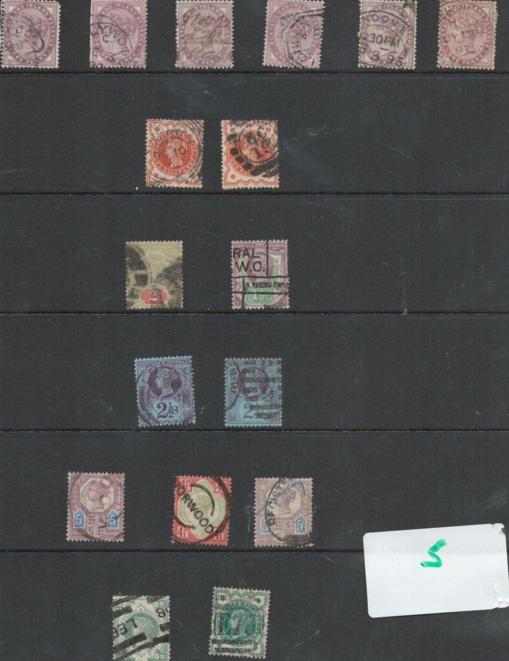 Lot 737: GB selection of QV stamps. 17 stamps. Cat...