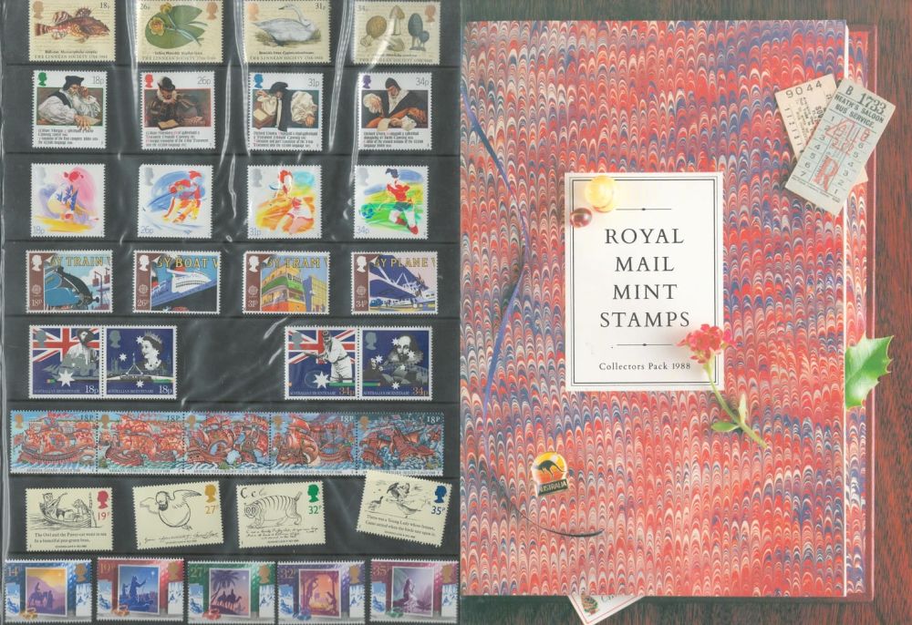 Lot 744: GB collectors pack 1988. Cat value £38. Good...