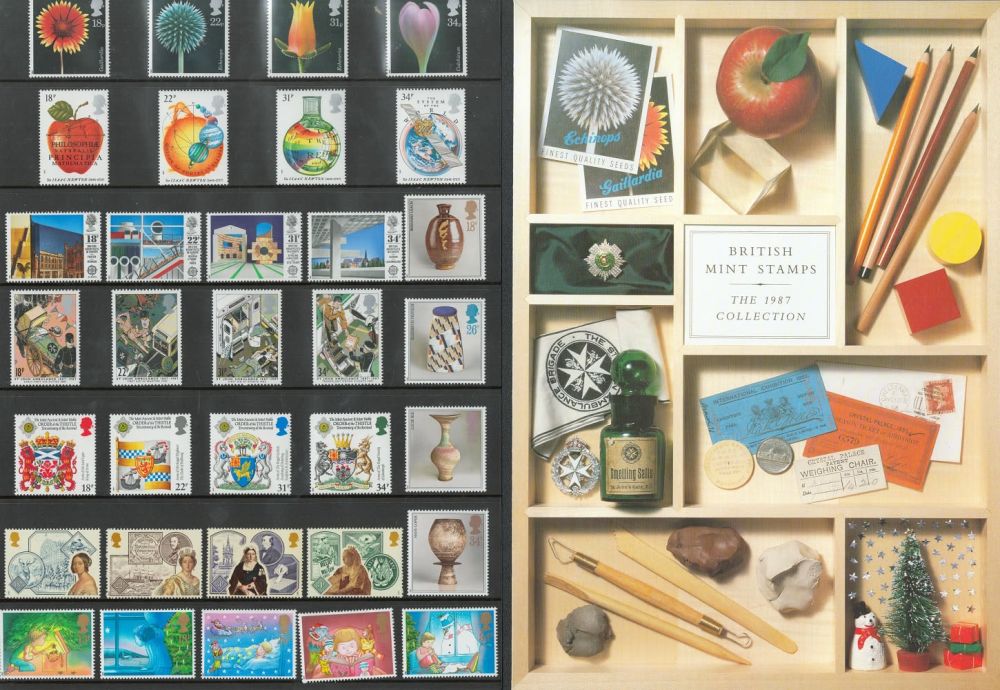 Lot 745: GB collectors pack 1987. Cat value £35. Good...