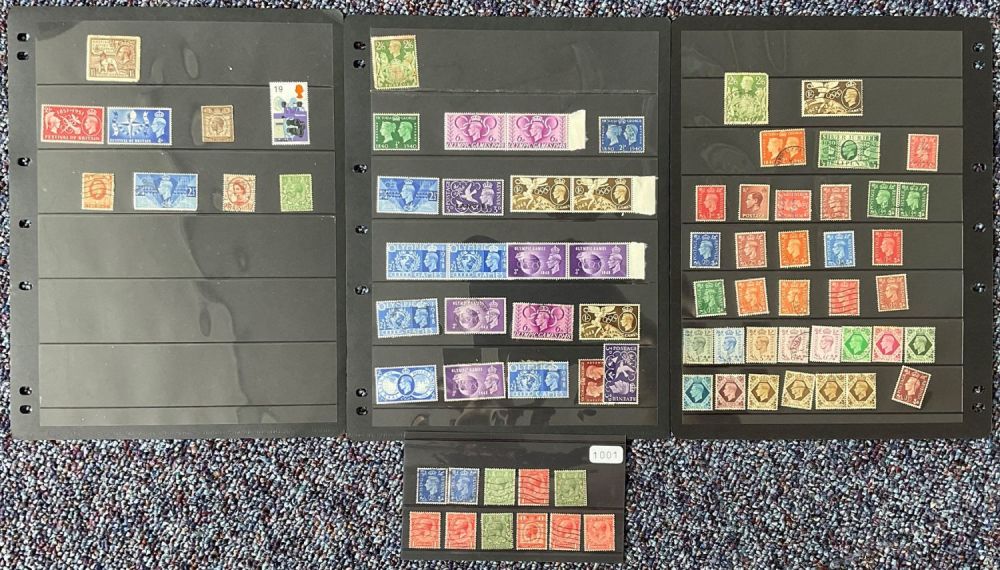 Lot 750: GB stamp collection on 5 pages. Mainly GVI...