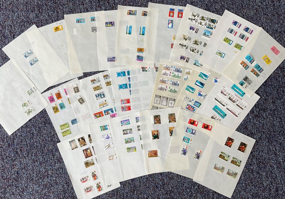 Lot 751: GB stamp collection on 24 loose pages. Ranging...