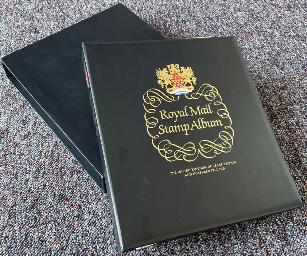Lot 761: GB Royal mail stamp album prepared by Stanley...