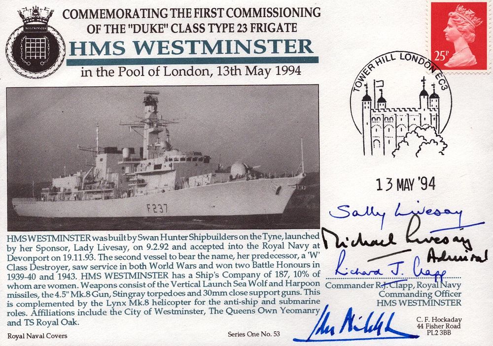 Lot 175: commemorating the first commissioning of the Duke Class...
