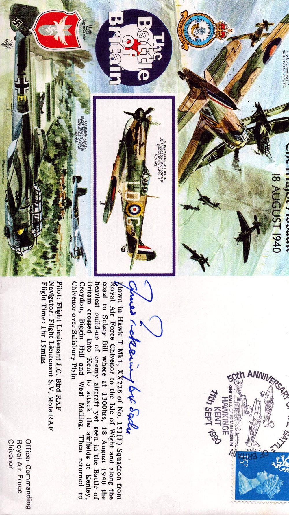 Lot 242: James Pickering AFC Signed FDC The Major Assault...
