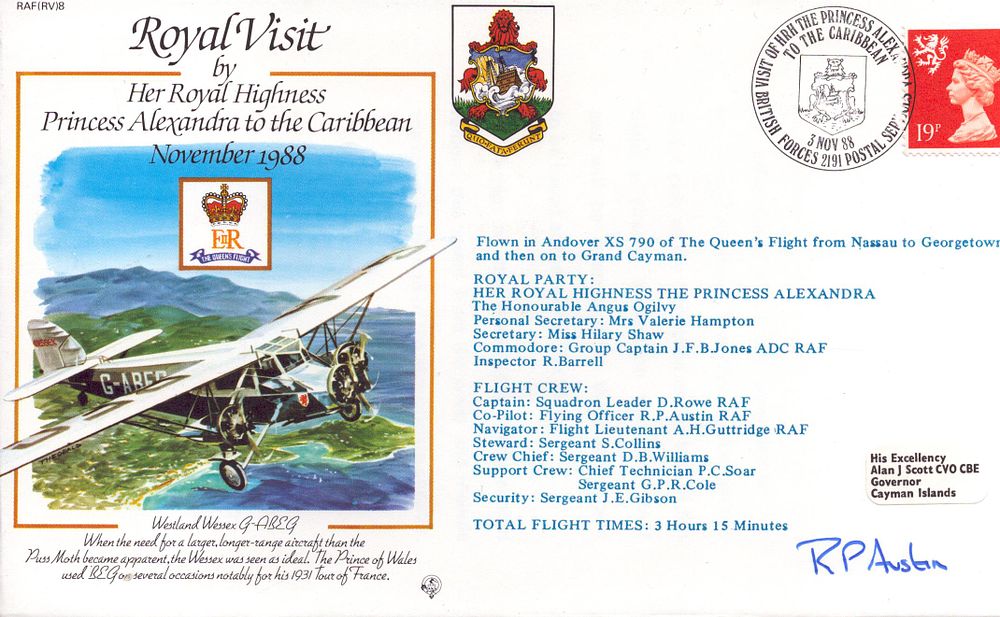 Lot 592: First day cover commemorating Princess Alexandra's trip to...