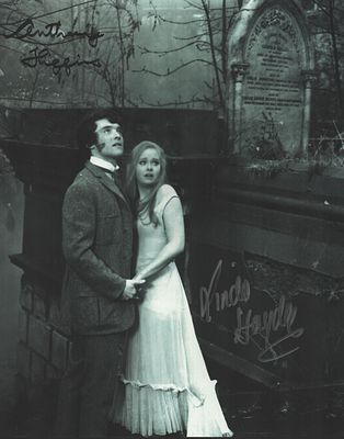 Anthony Higgins and Linda Hayden Signed 10X8 inch black and white photo