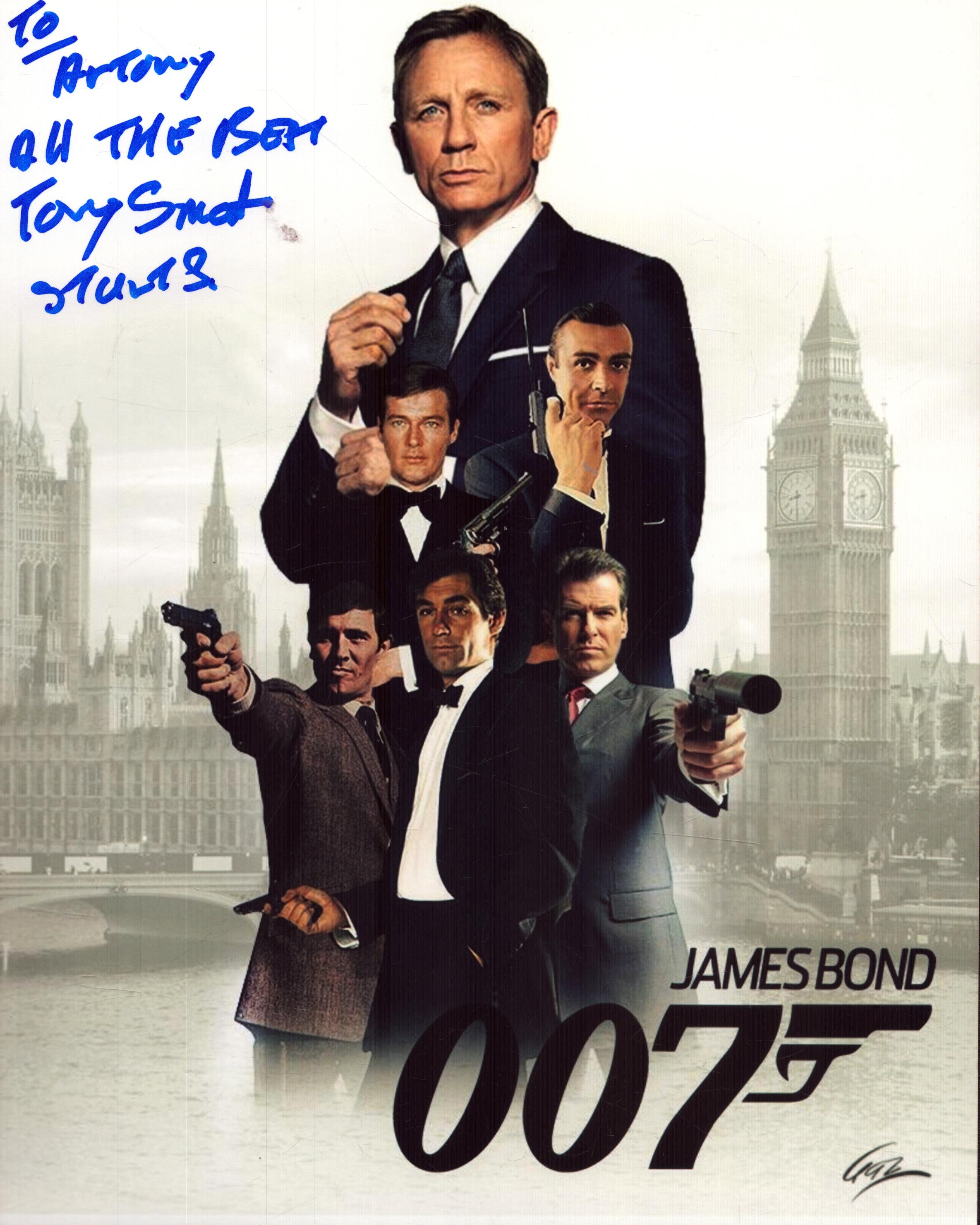 Tony Smart signed James Bond 007 10x8inch colour photo