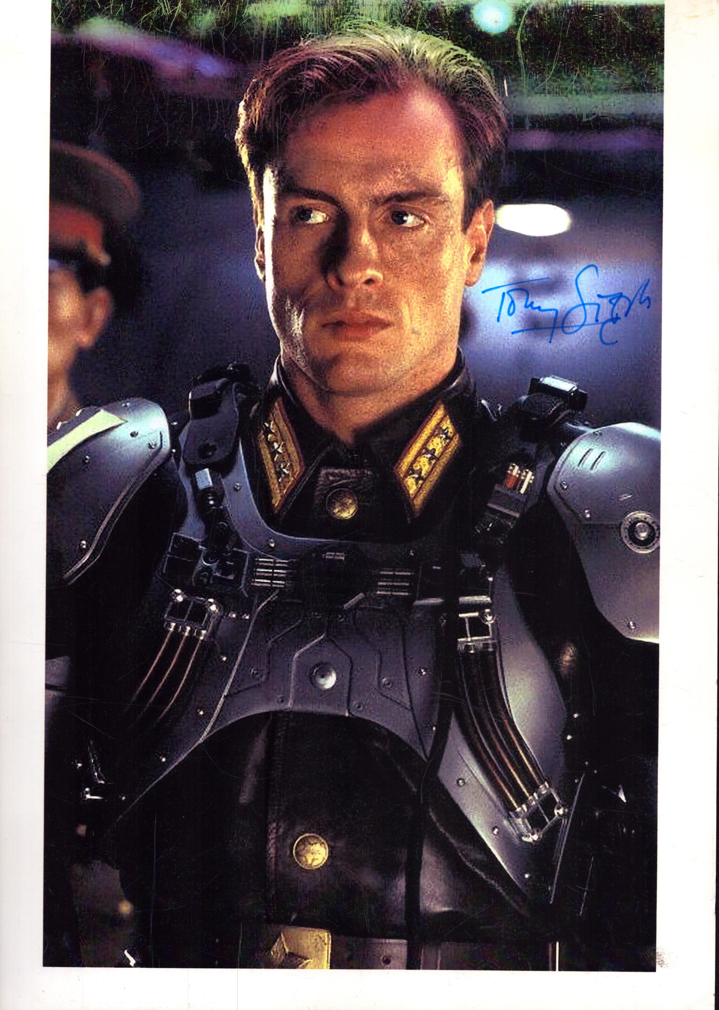 Toby Stephens signed James Bond 12x8inch colour photo