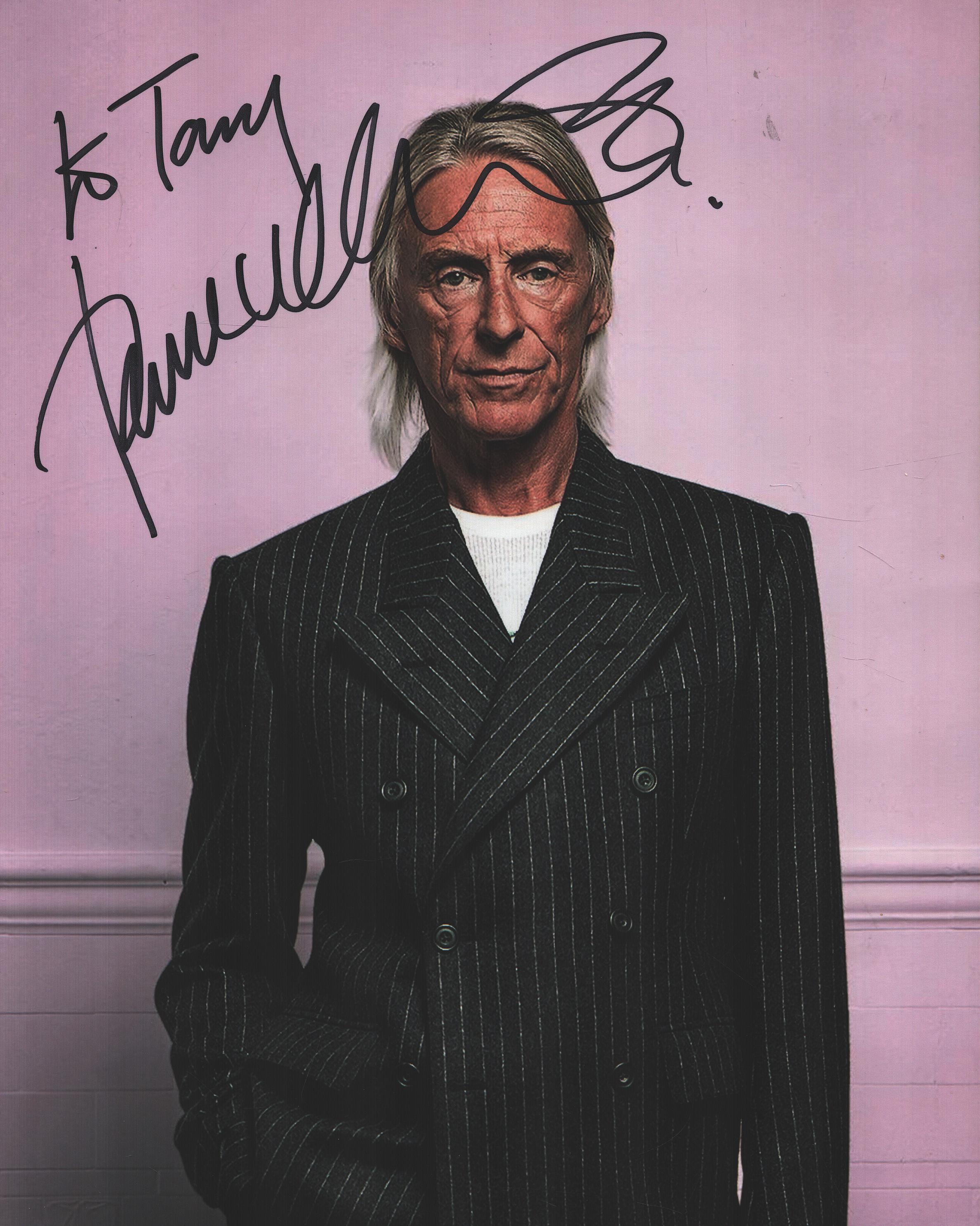 Paul Weller signed 10x8inch colour photo