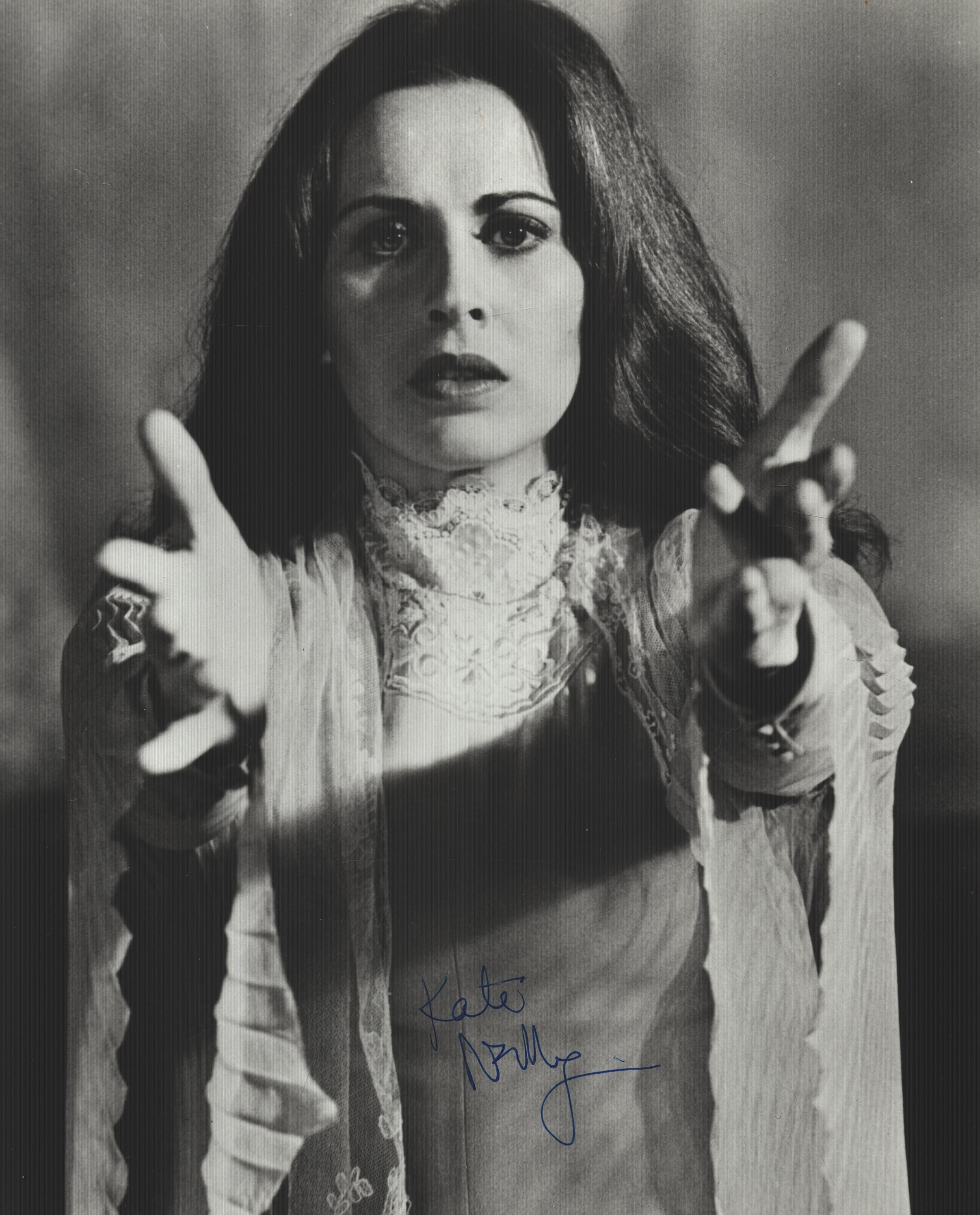 Kate Nelligan signed 10x8inch black and white photo