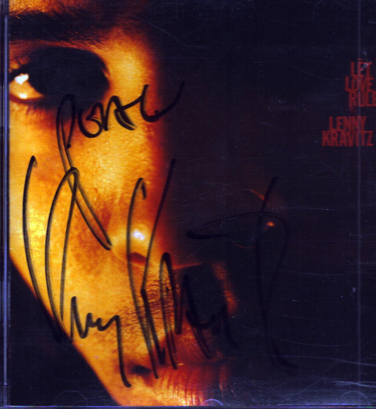LENNY KRAVITZ Singer signed CD Let Love Rule