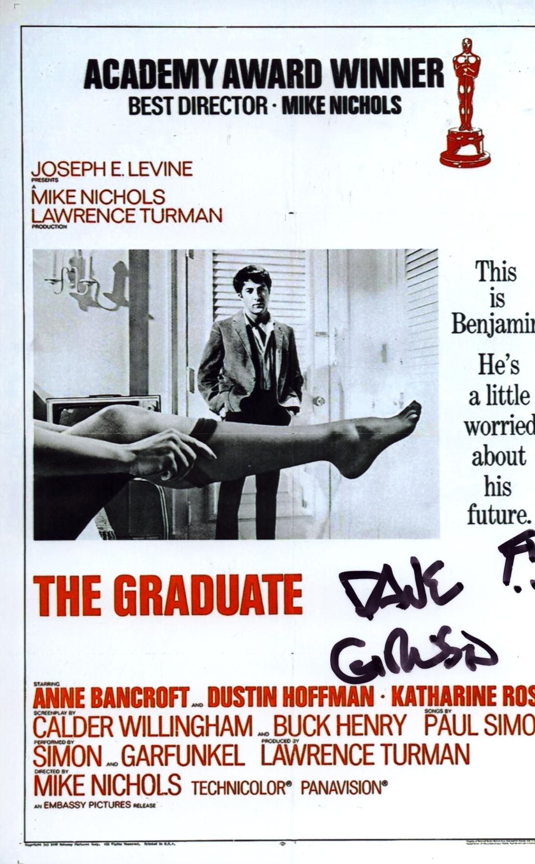 DAVE GRUSIN Music Composer signed The Graduate Photo