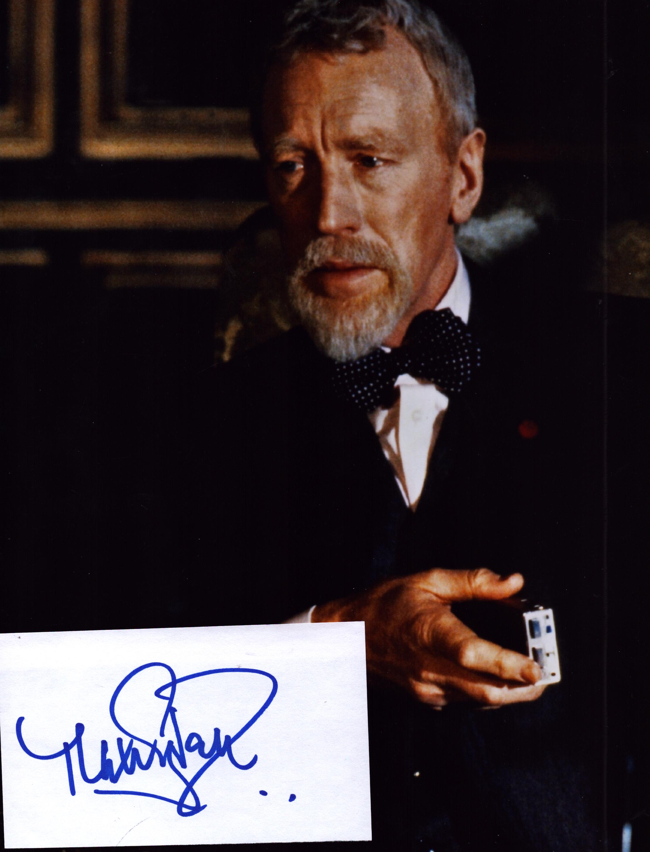 MAX VON SYDOW (1929-2020) Actor signed card with James Bond 007 Blofeld 8x10